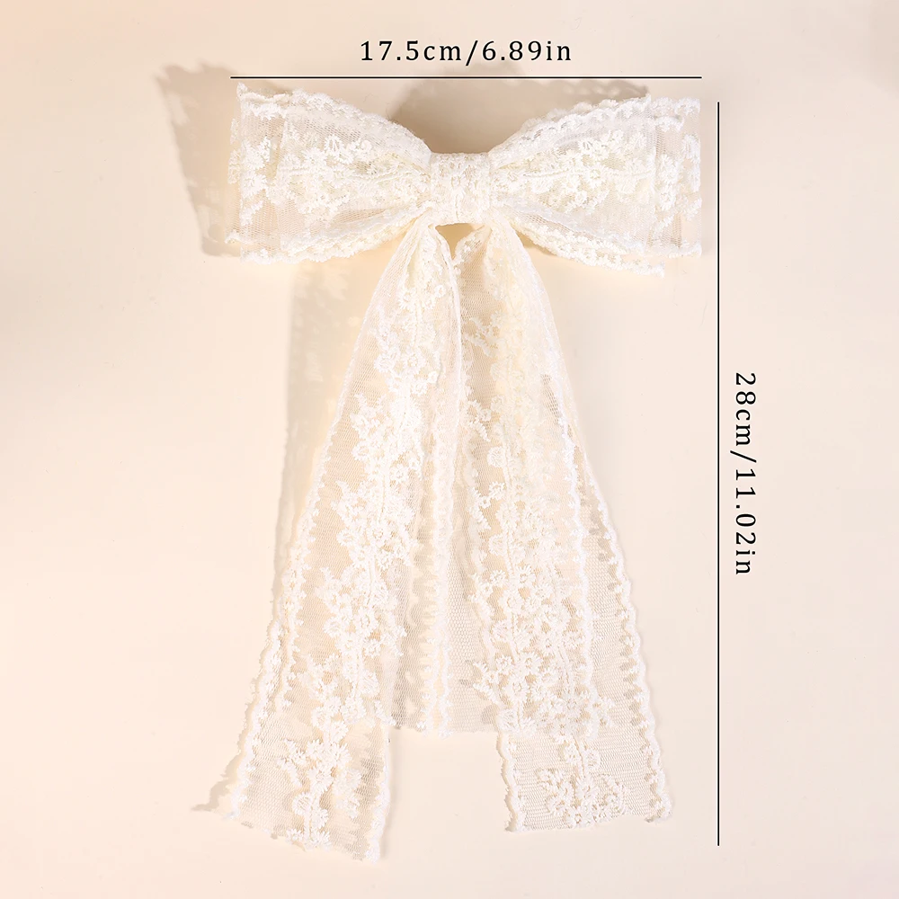 French Style Lace Hair Clips For Women Elegant Flower Embroidery Hairpins Mesh Barrette Girls Headwear Headdress Accesories