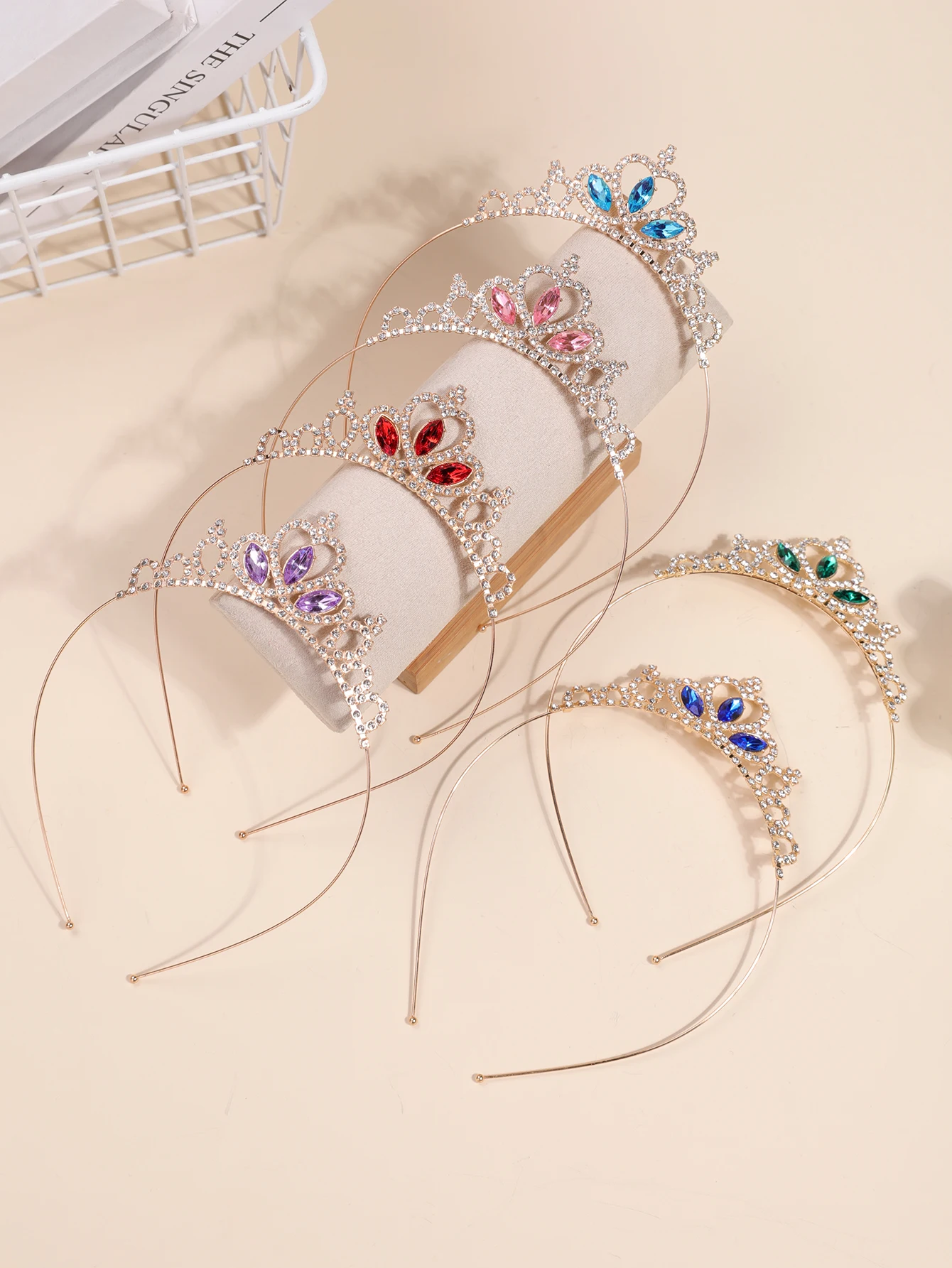 Crown Headdress Children Princess Frozen Girl Rhinestone Crown Hairband Girl Aisha Headband Hair Accessories