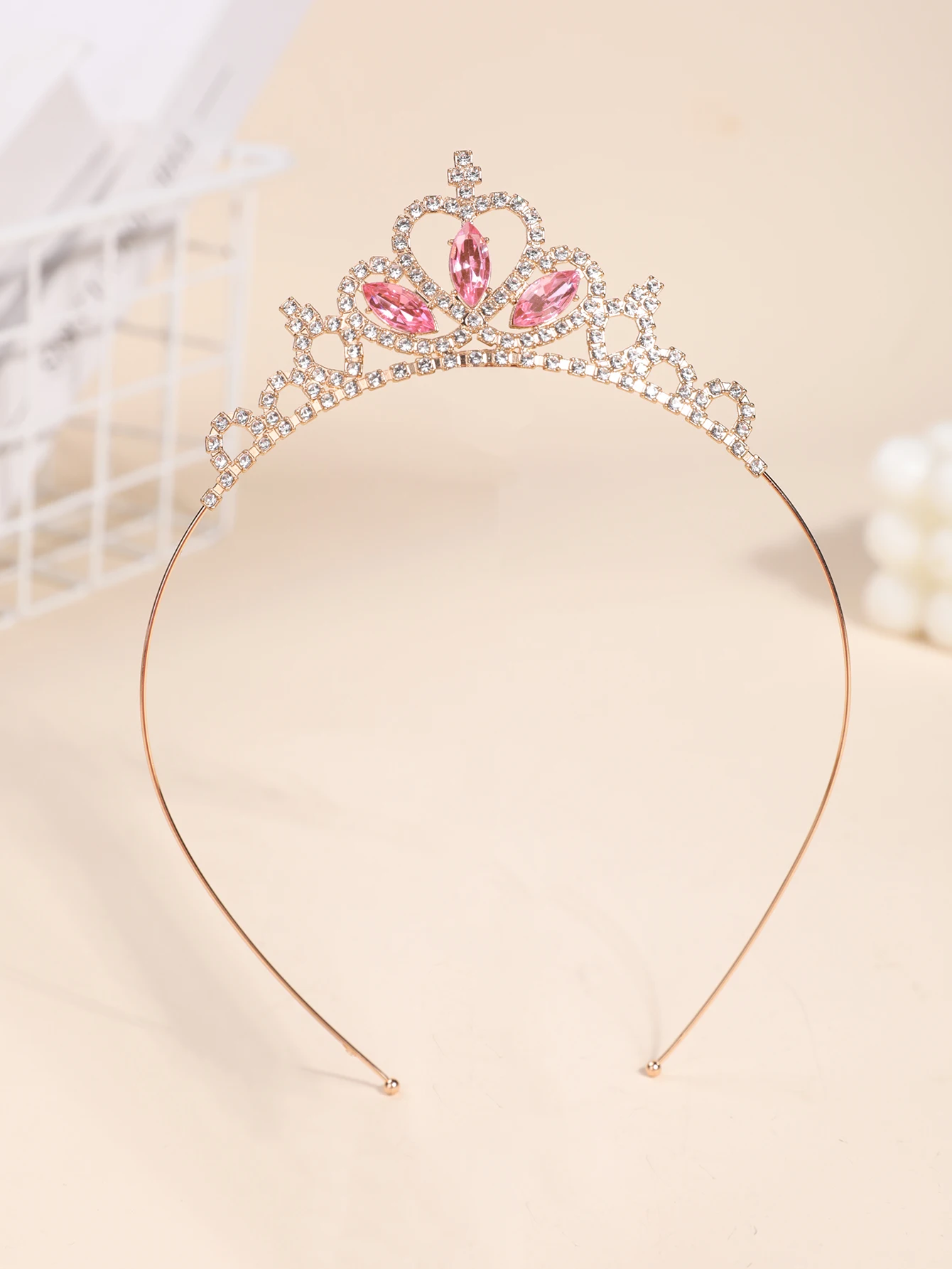 Crown Headdress Children Princess Frozen Girl Rhinestone Crown Hairband Girl Aisha Headband Hair Accessories
