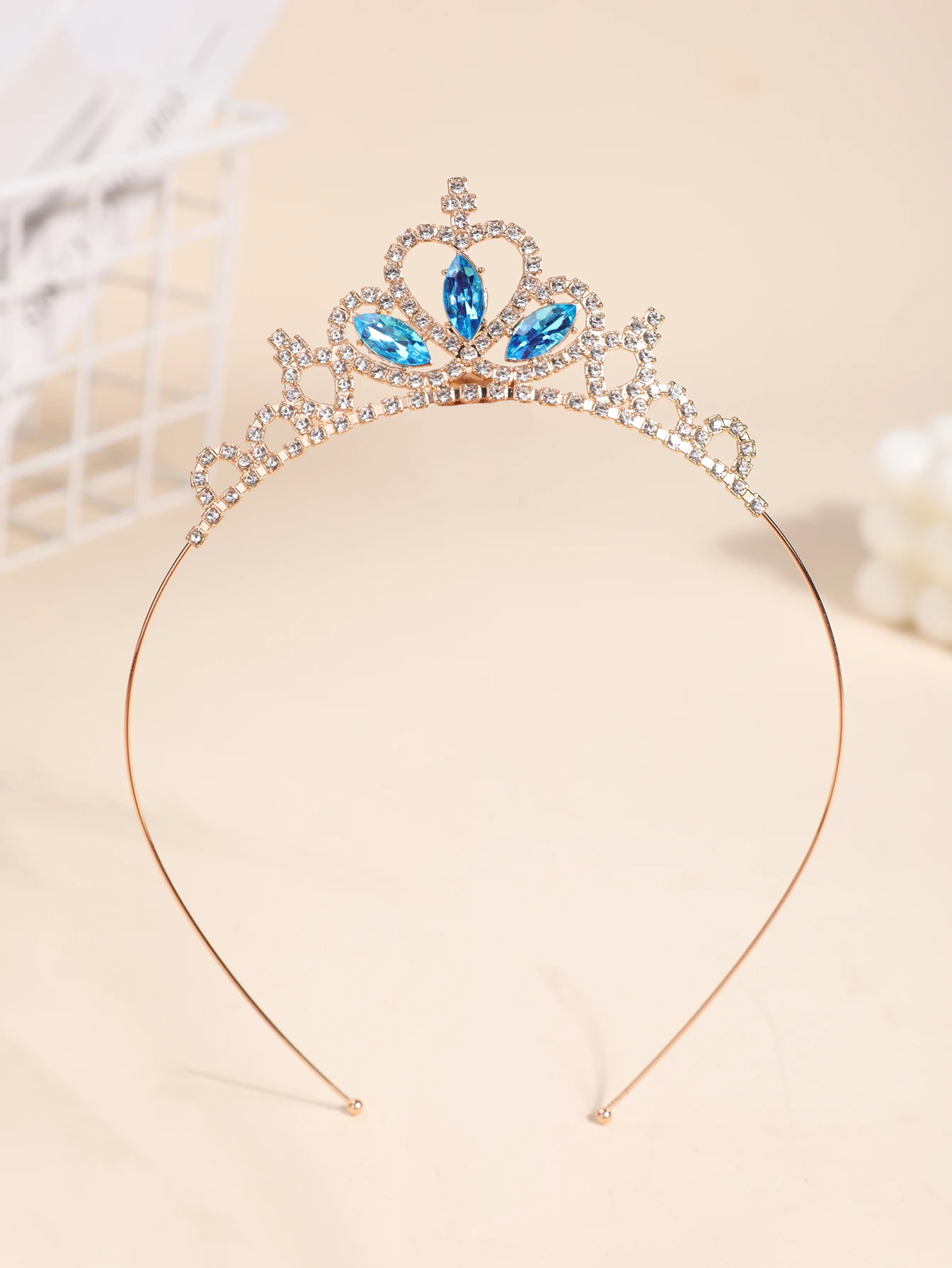 Crown Headdress Children Princess Frozen Girl Rhinestone Crown Hairband Girl Aisha Headband Hair Accessories