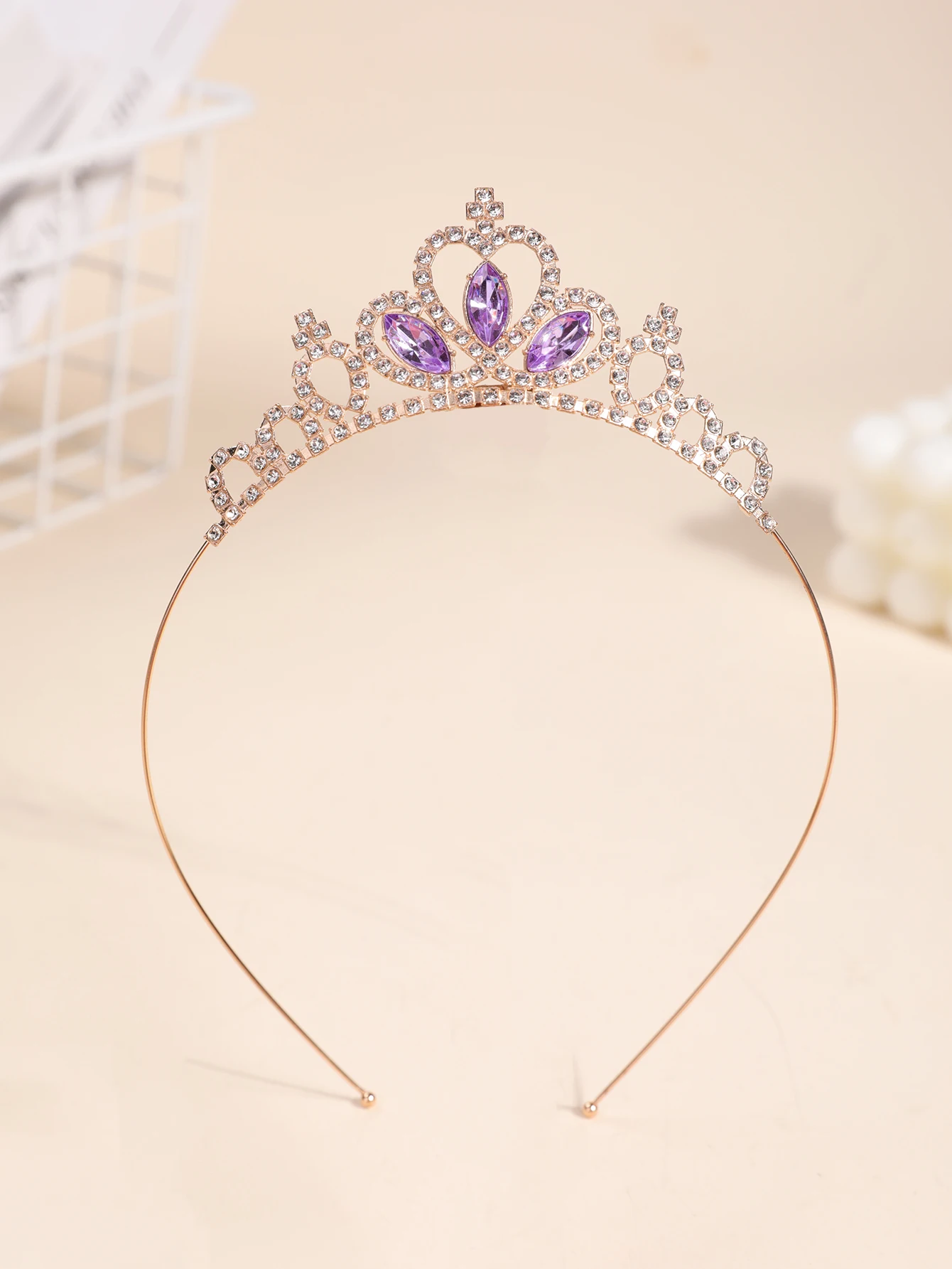 Crown Headdress Children Princess Frozen Girl Rhinestone Crown Hairband Girl Aisha Headband Hair Accessories