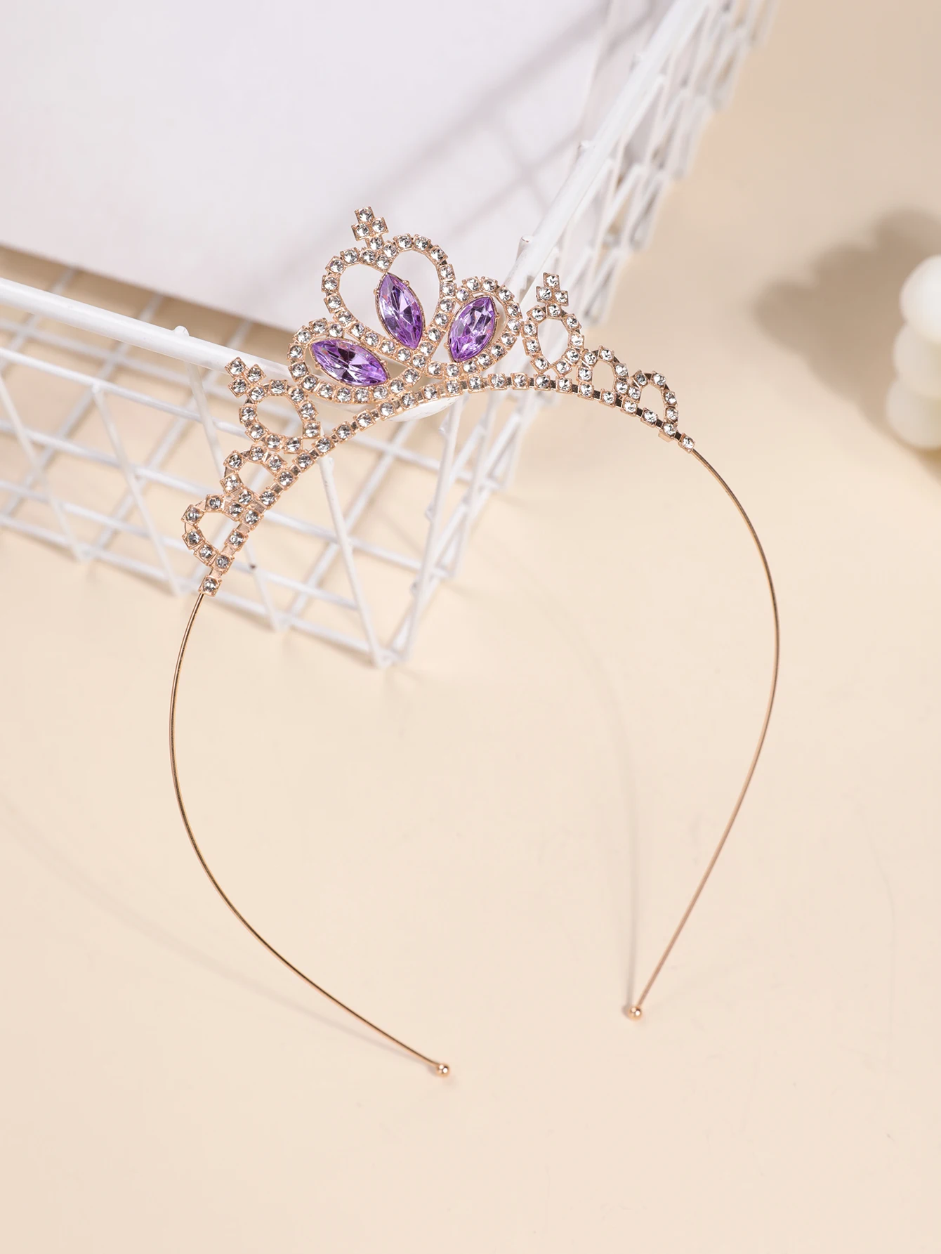 Crown Headdress Children Princess Frozen Girl Rhinestone Crown Hairband Girl Aisha Headband Hair Accessories