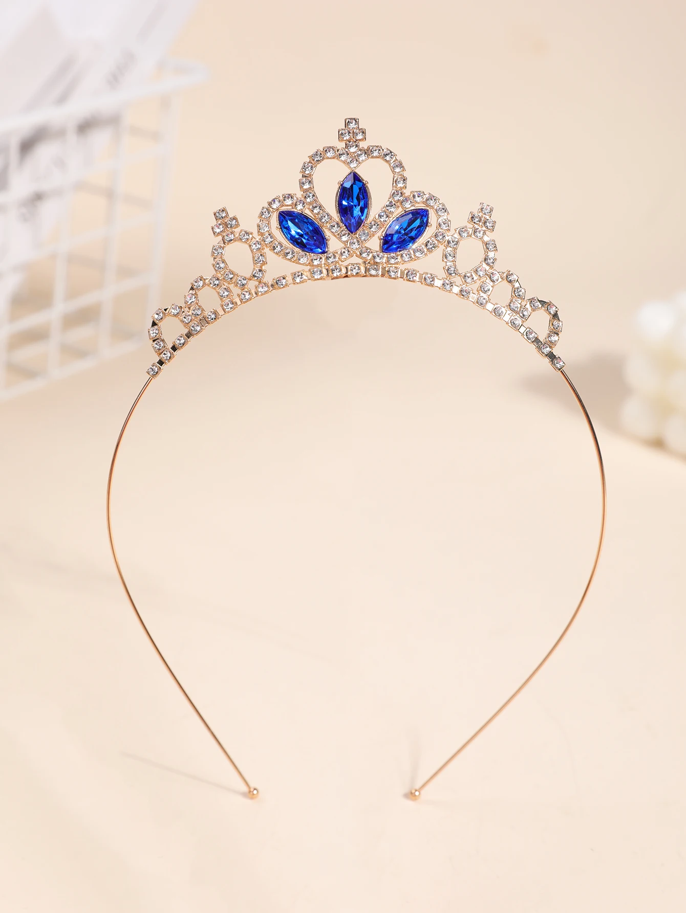 Crown Headdress Children Princess Frozen Girl Rhinestone Crown Hairband Girl Aisha Headband Hair Accessories