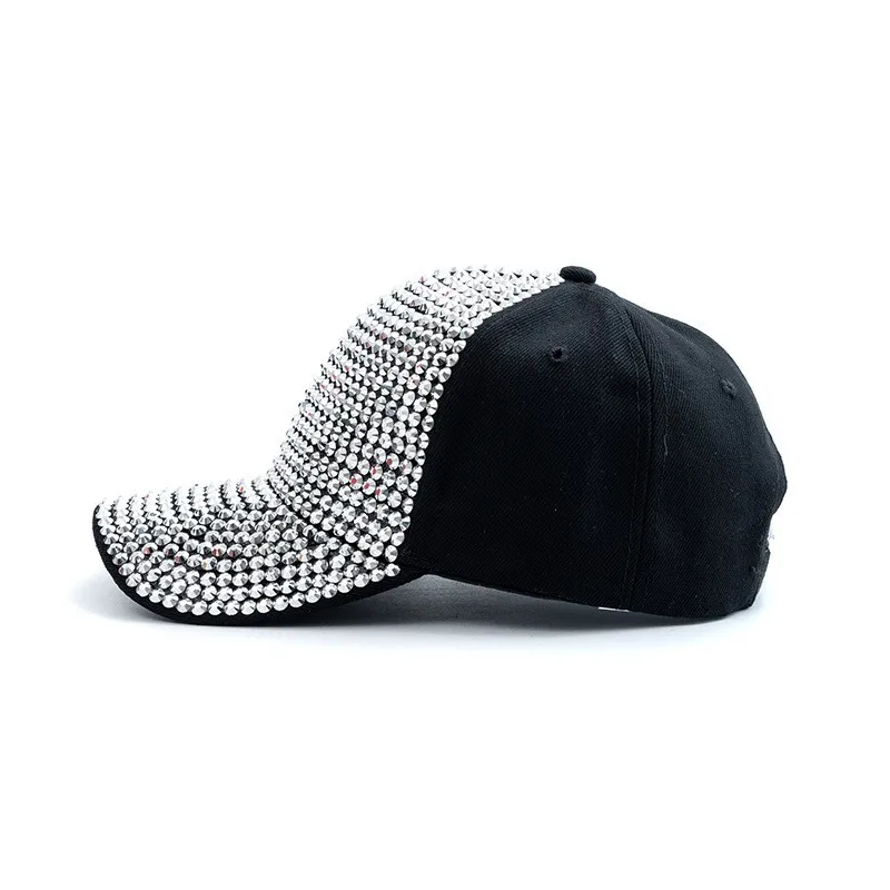 Ladies' Baseball Cap Summer Autumn Rhinestone Versatile Women Sun Hat Shopping Korean Style Fashion Hip-Hop Travel Peaked Cap