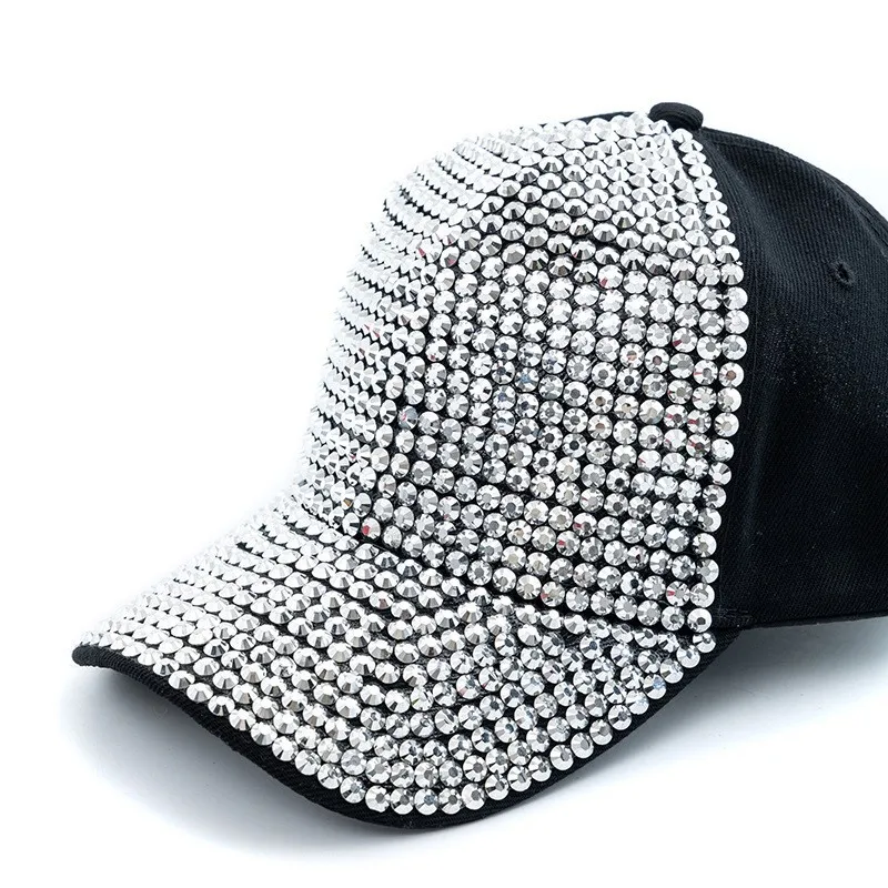 Ladies' Baseball Cap Summer Autumn Rhinestone Versatile Women Sun Hat Shopping Korean Style Fashion Hip-Hop Travel Peaked Cap