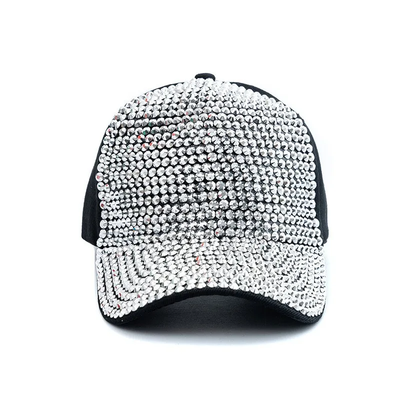 Ladies' Baseball Cap Summer Autumn Rhinestone Versatile Women Sun Hat Shopping Korean Style Fashion Hip-Hop Travel Peaked Cap