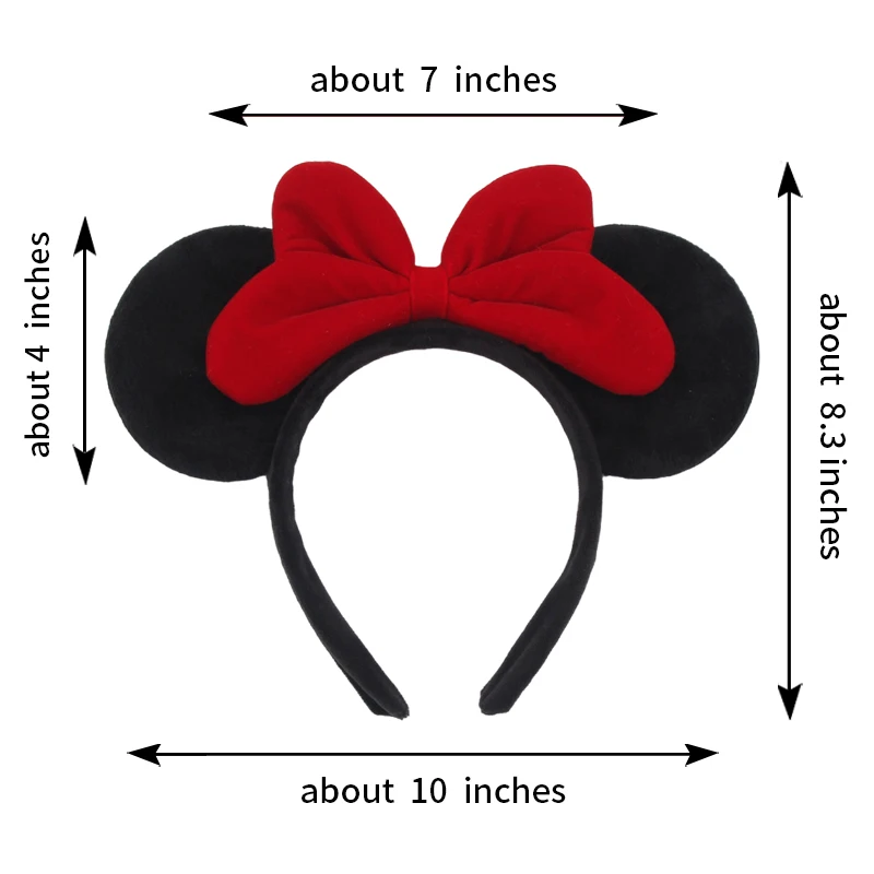 Big Hot Sales Women Fashion Ears Headband For Girl Women 5''Polka Big Bow Hairband Festival Party Travel DIY Hair Accessories