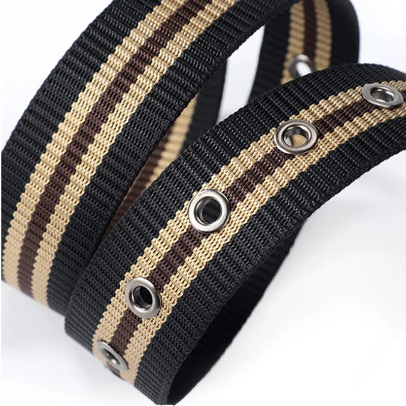 Men's Casual Canvas Belt - Pin Buckle Canvas Strap, Durable and Sturdy Trouser Belt