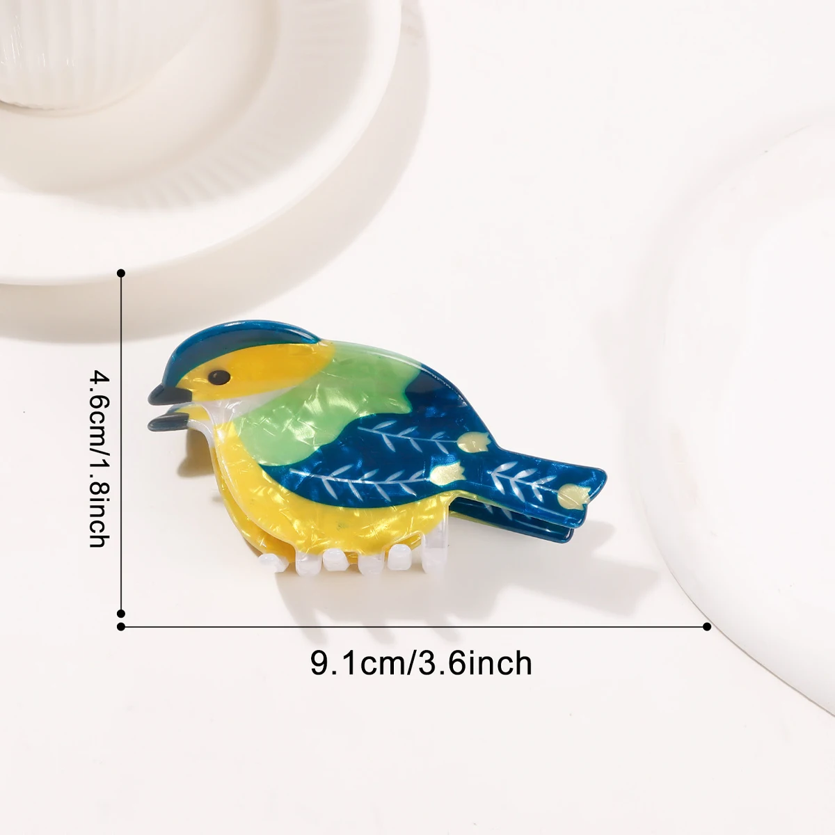 1PC PVC Cute Bird Grab Clip, Women's Smart and Cute Colorful Hairpin Shark Clip Hair Accessories