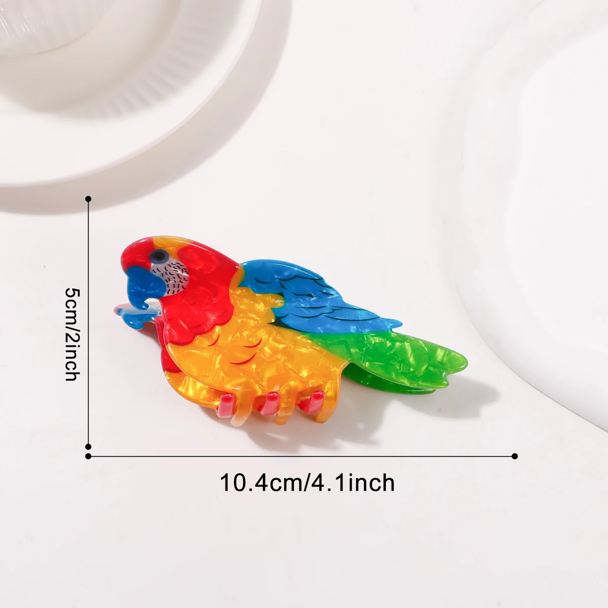 1PC PVC Cute Bird Grab Clip, Women's Smart and Cute Colorful Hairpin Shark Clip Hair Accessories