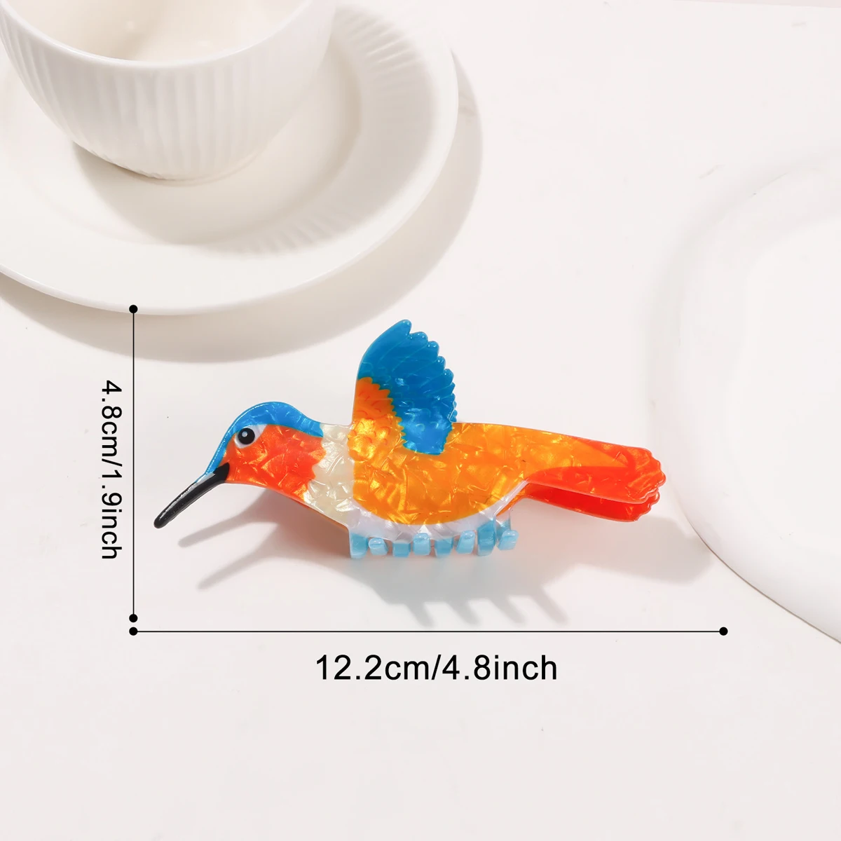 1PC PVC Cute Bird Grab Clip, Women's Smart and Cute Colorful Hairpin Shark Clip Hair Accessories