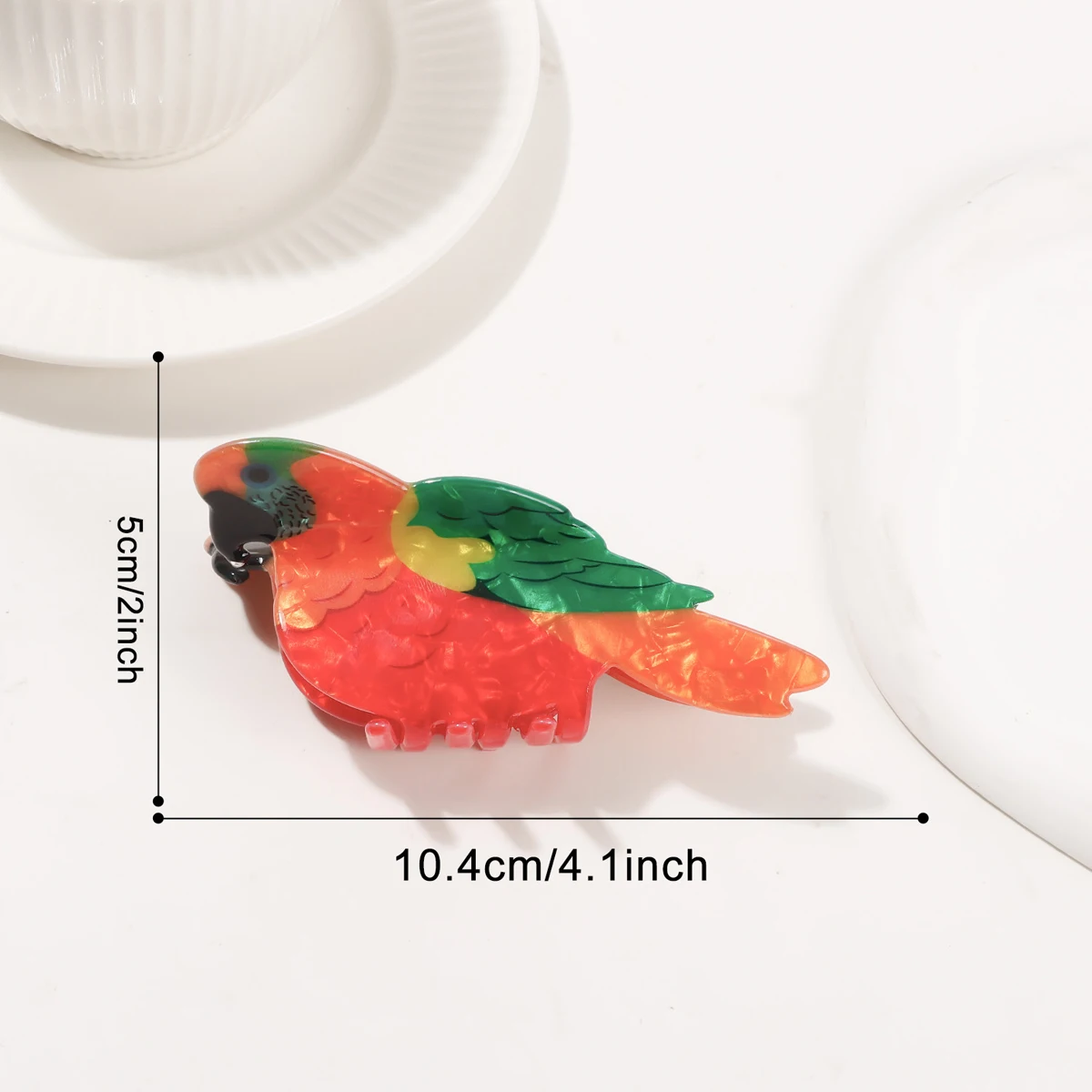 1PC PVC Cute Bird Grab Clip, Women's Smart and Cute Colorful Hairpin Shark Clip Hair Accessories