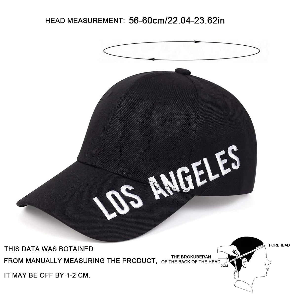Unisex Los Angeles Letter Embroidery Baseball Caps Spring Autumn Outdoor Adjustable Casual Hats Sunscreen Hat Sports Cap