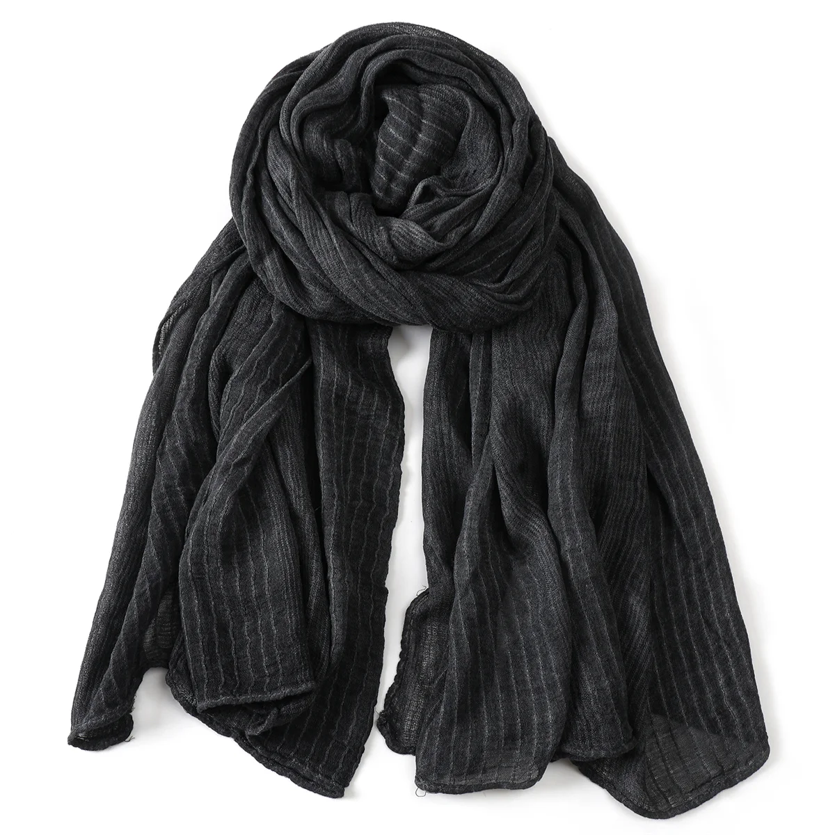 Solid Color Cotton Linen Men Scarves Autumn Winter Warm Men's Scarf Short Tassel Bufanda Male Accessories Pashmina Shawl