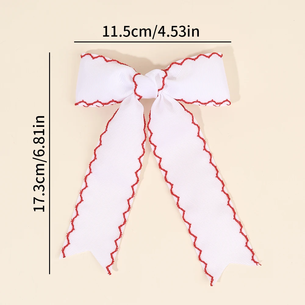 Navy Blue Ribbon Bow Hair Clip Satin Fabric Hairpin Elegant Hair Accessory For Women Girls Sweet Party Daily Headdress Headwear