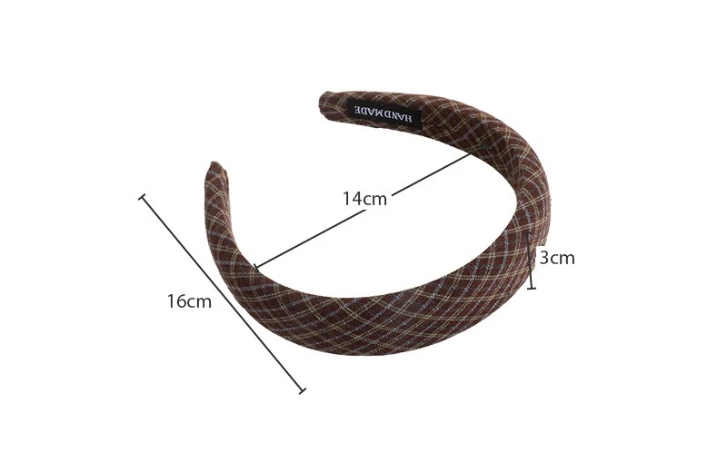 Retro Hair Hoop Headbands for Women Girls College Style Plaid Hairbands Female Fashion Hair Bands Hair Accessories Headdress 1pc
