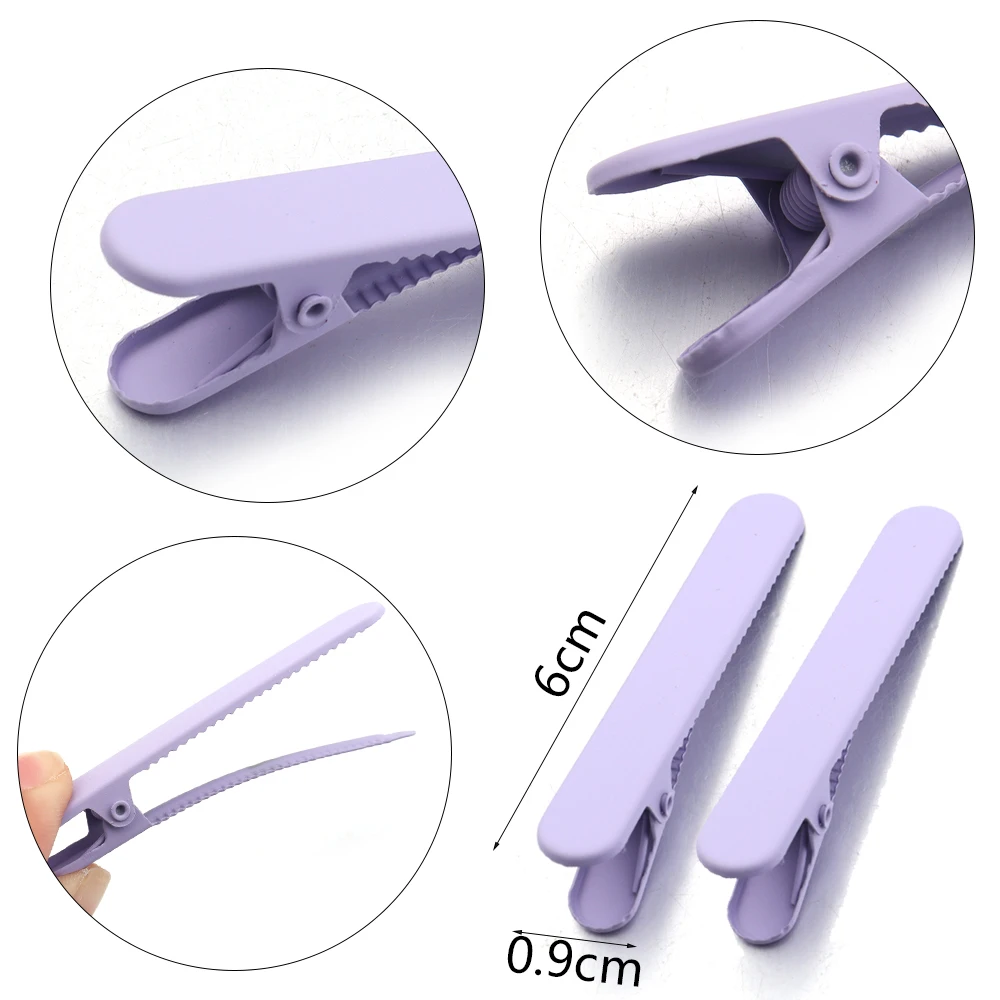 20 PCS Hair Clips for Styling Sectioning, 6 CM Matte Alligator Hair Clips Hair Barrettes No Crease Metal Hair Clip