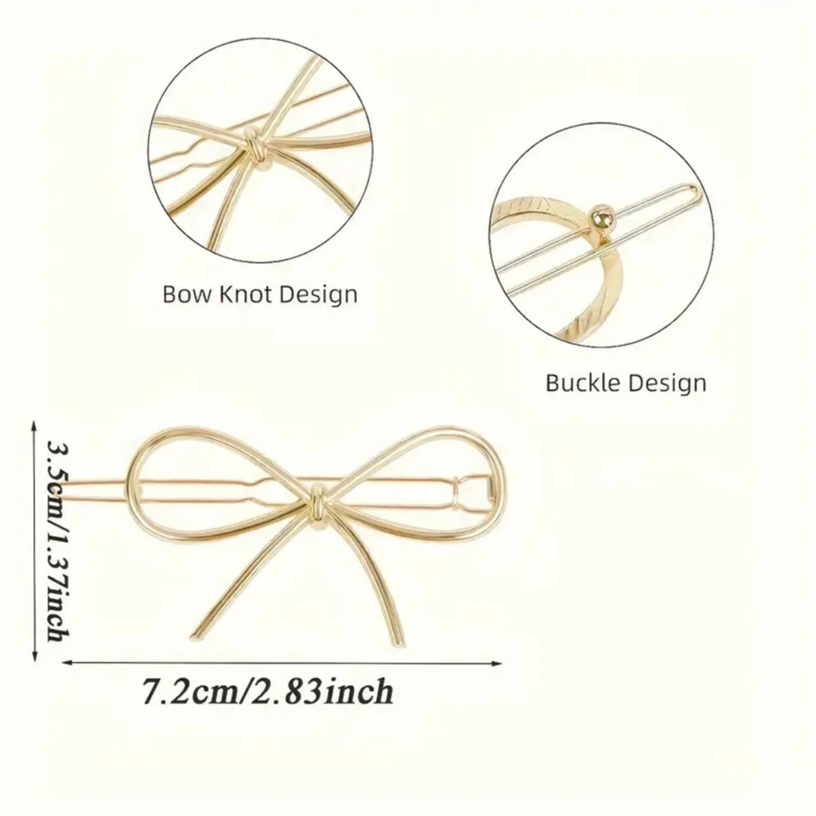 2pcs Bow Hair Clips for Women, Metal Alloy Hair Accessories, Cute Butterfly Knot Design, Stylish Hairpins for Daily & Party Use