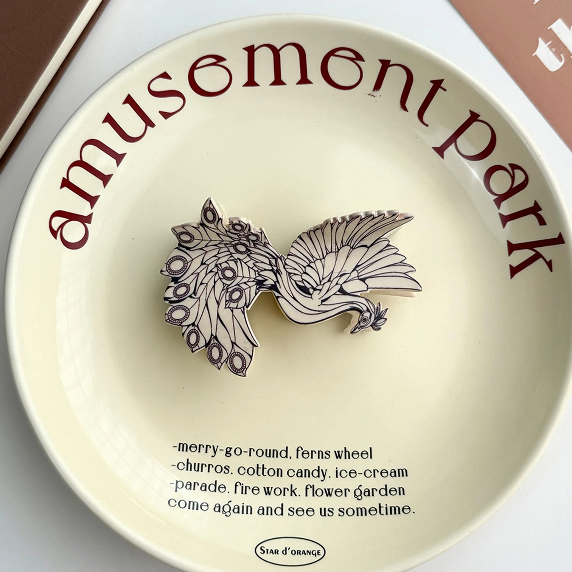 1pc Bird Acetic Acid Grab Clip, Woodpecker Phoenix Crow Animal Hairpin, Creative Versatile Large Shark Clip Hair Accessories