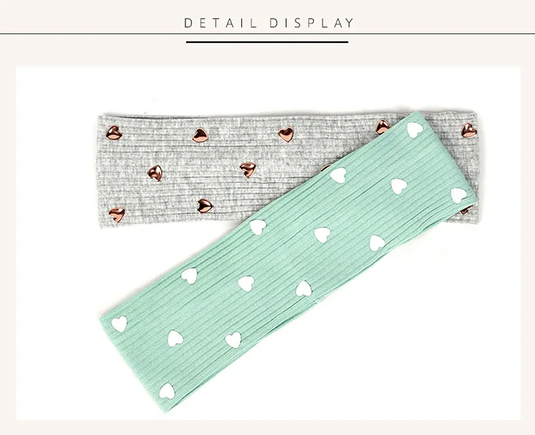 Women Colorful Heart Ribbed Headbands HairBands Casual Elastic Headwear Hair Accessories Ladies Girls Head Wraps Gift