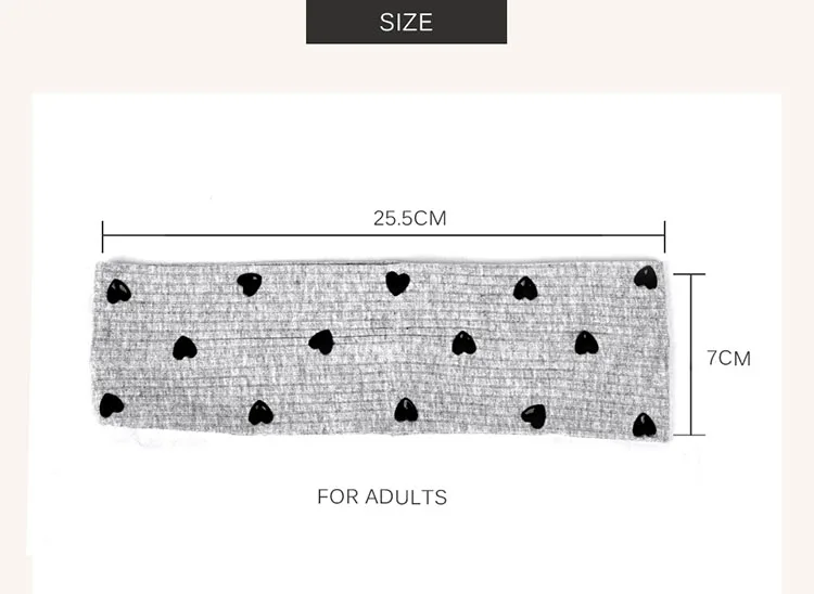 Women Colorful Heart Ribbed Headbands HairBands Casual Elastic Headwear Hair Accessories Ladies Girls Head Wraps Gift