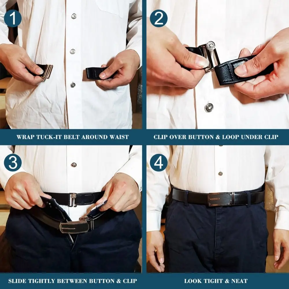 Shirt Stay Belt Lock Belt for Men Women Keep Shirt Tucked In Adjustable Elastic Non-slip Wrinkle-Proof Shirt Holder Strap
