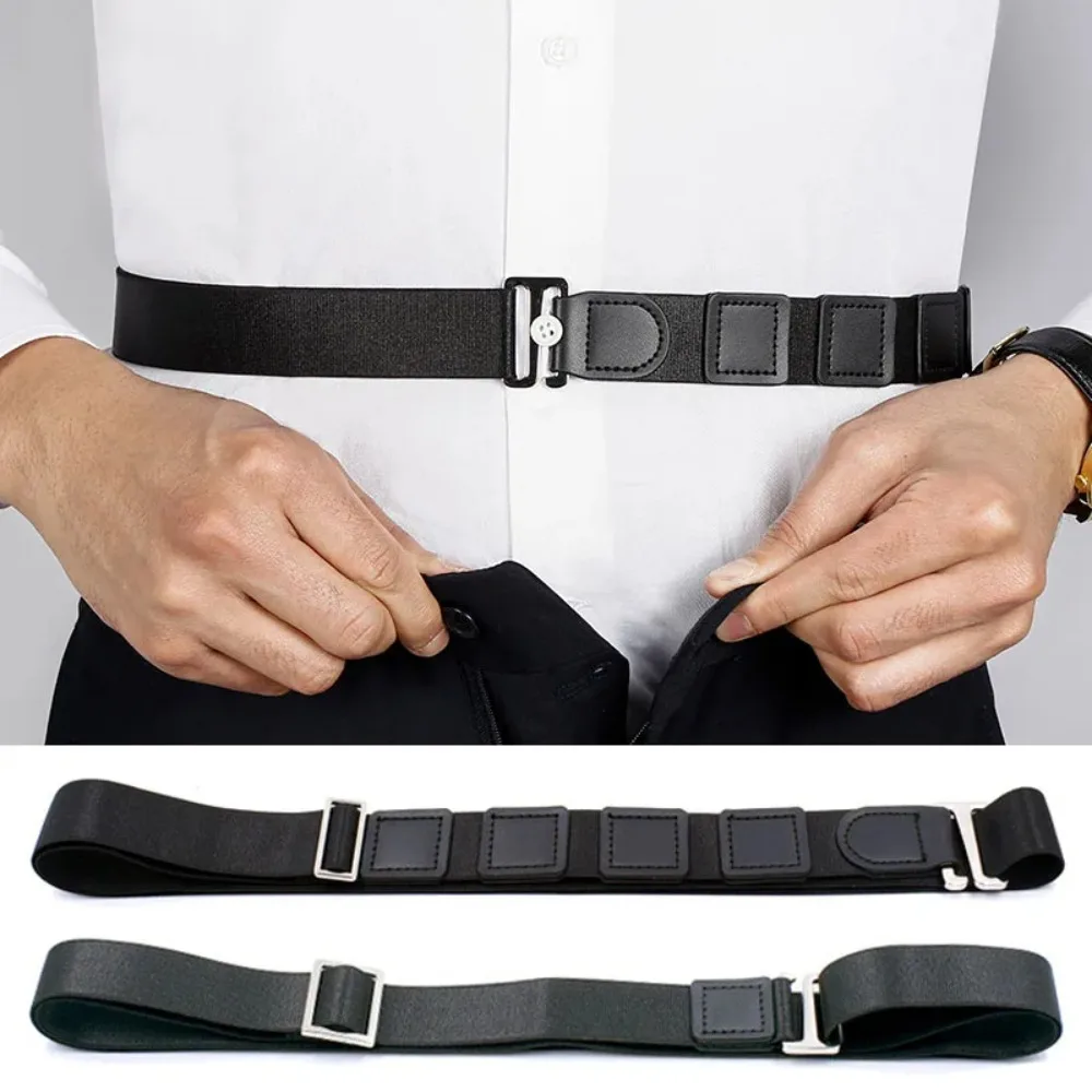 Shirt Stay Belt Lock Belt for Men Women Keep Shirt Tucked In Adjustable Elastic Non-slip Wrinkle-Proof Shirt Holder Strap