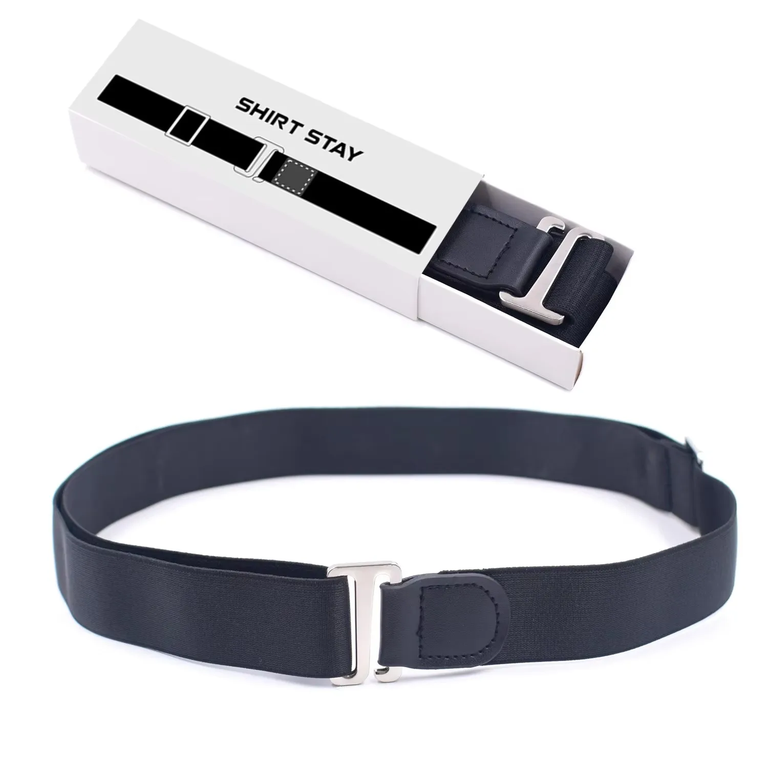 Shirt Stay Belt Lock Belt for Men Women Keep Shirt Tucked In Adjustable Elastic Non-slip Wrinkle-Proof Shirt Holder Strap