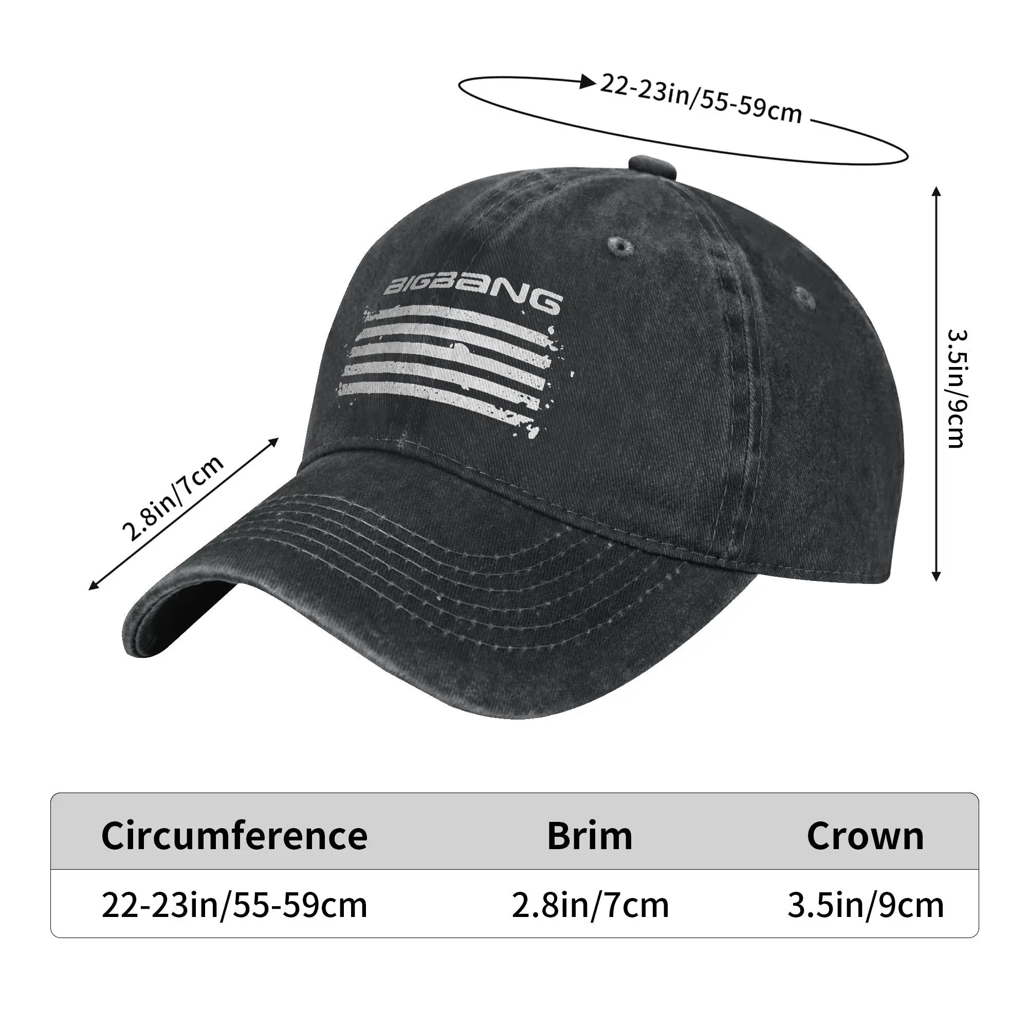 Big Bang BIGBANG G-Dragon Baseball Caps Distressed Denim Kpop Music Snapback Hat Fashion Men's Baseball Cap