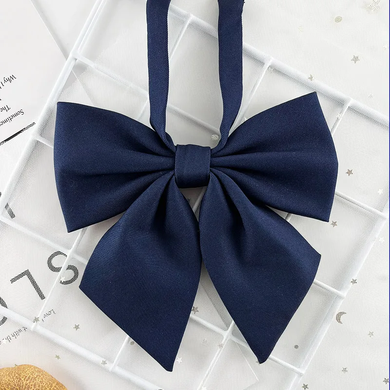 1 Piece of Girls' Bow Tie Japanese Jk Uniform College Style Floral Graduation Photo Black Burgundy Navy Solid Color Bowknot