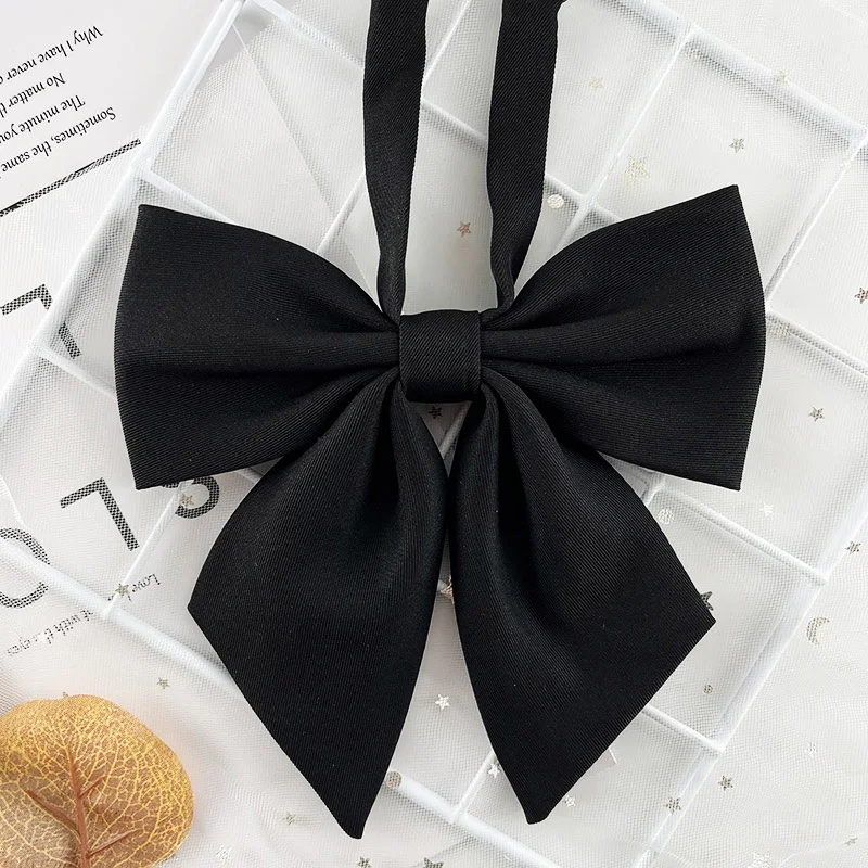 1 Piece of Girls' Bow Tie Japanese Jk Uniform College Style Floral Graduation Photo Black Burgundy Navy Solid Color Bowknot