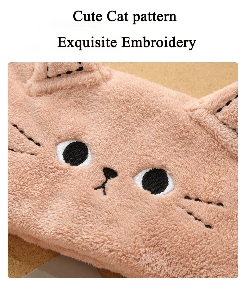 Cat Coral Fleece Head Bands for Women Cute Soft Hair Bows Headband Hairbands Wash Face Make Up Turbans Bandage Girls Accessories