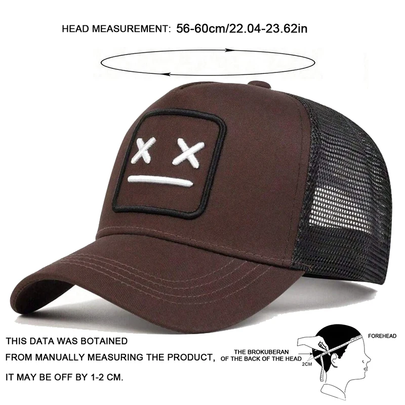 1piece Unisex XX Embroidery Baseball Net Caps Hip Hop Cap Spring and Summer Outdoor Adjustable Casual Hats Sunscreen Hat