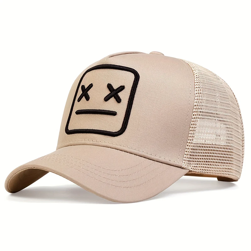 1piece Unisex XX Embroidery Baseball Net Caps Hip Hop Cap Spring and Summer Outdoor Adjustable Casual Hats Sunscreen Hat