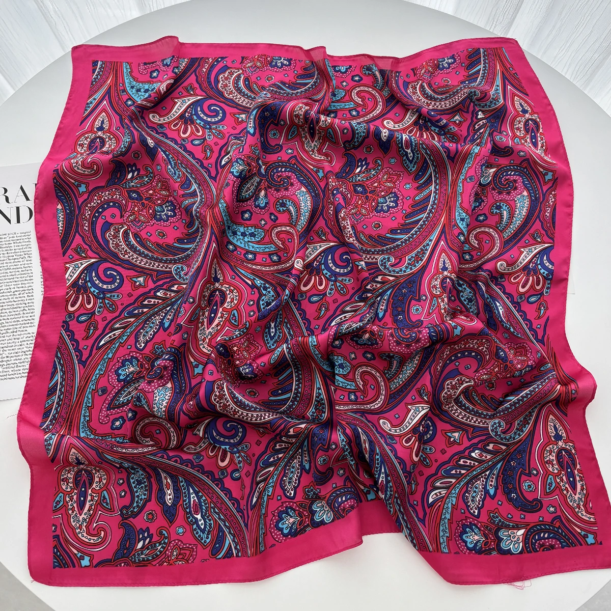 1pc 70*70cm Square Scarf Women Luxury Bandana Head Fashion Lady Hair Shawl Wrap Spring Summer Female Neckerchief Hijab