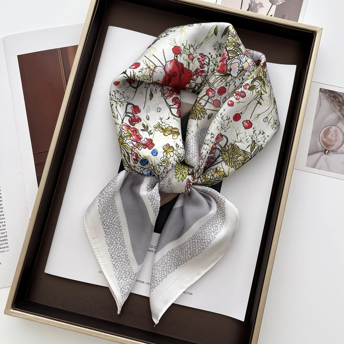 1pc 70*70cm Square Scarf Women Luxury Bandana Head Fashion Lady Hair Shawl Wrap Spring Summer Female Neckerchief Hijab