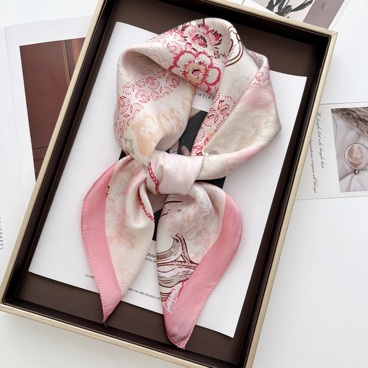 1pc 70*70cm Square Scarf Women Luxury Bandana Head Fashion Lady Hair Shawl Wrap Spring Summer Female Neckerchief Hijab