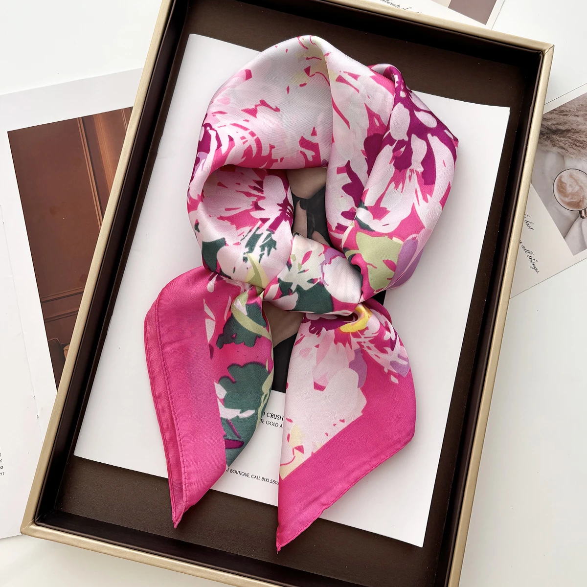 1pc 70*70cm Square Scarf Women Luxury Bandana Head Fashion Lady Hair Shawl Wrap Spring Summer Female Neckerchief Hijab