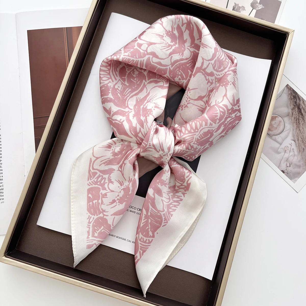 1pc 70*70cm Square Scarf Women Luxury Bandana Head Fashion Lady Hair Shawl Wrap Spring Summer Female Neckerchief Hijab
