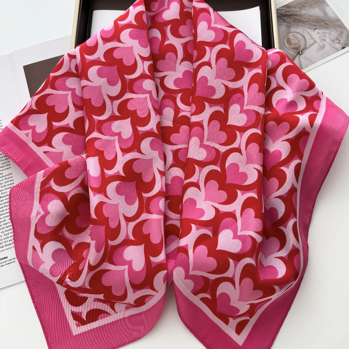 1pc 70*70cm Square Scarf Women Luxury Bandana Head Fashion Lady Hair Shawl Wrap Spring Summer Female Neckerchief Hijab