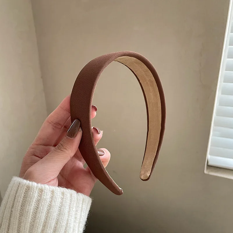 1pc Elegant Hair Pressing Wash Hair Binding Band for Women, New Summer Design, Wide-rimmed Black Hair Clip Headband Headpiece.