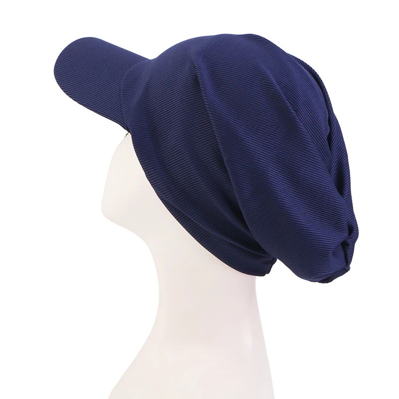 Fashion Solid Colour Baseball Headscarf Scarf Caps Sun Hats for Women t Summer Soft Breathable Headscarf Caps