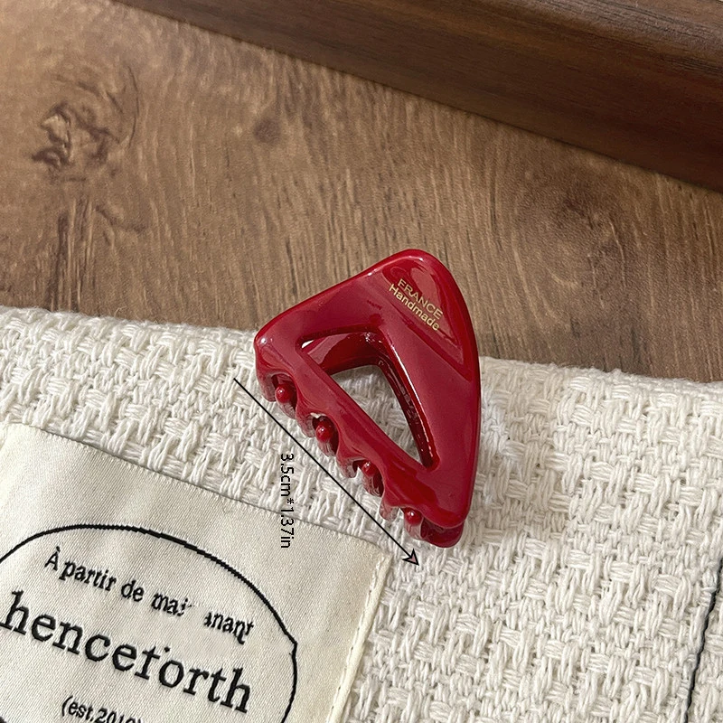 Women's Small Triangular Acetic Acid Hair Clip - Delicate Hair Accessories