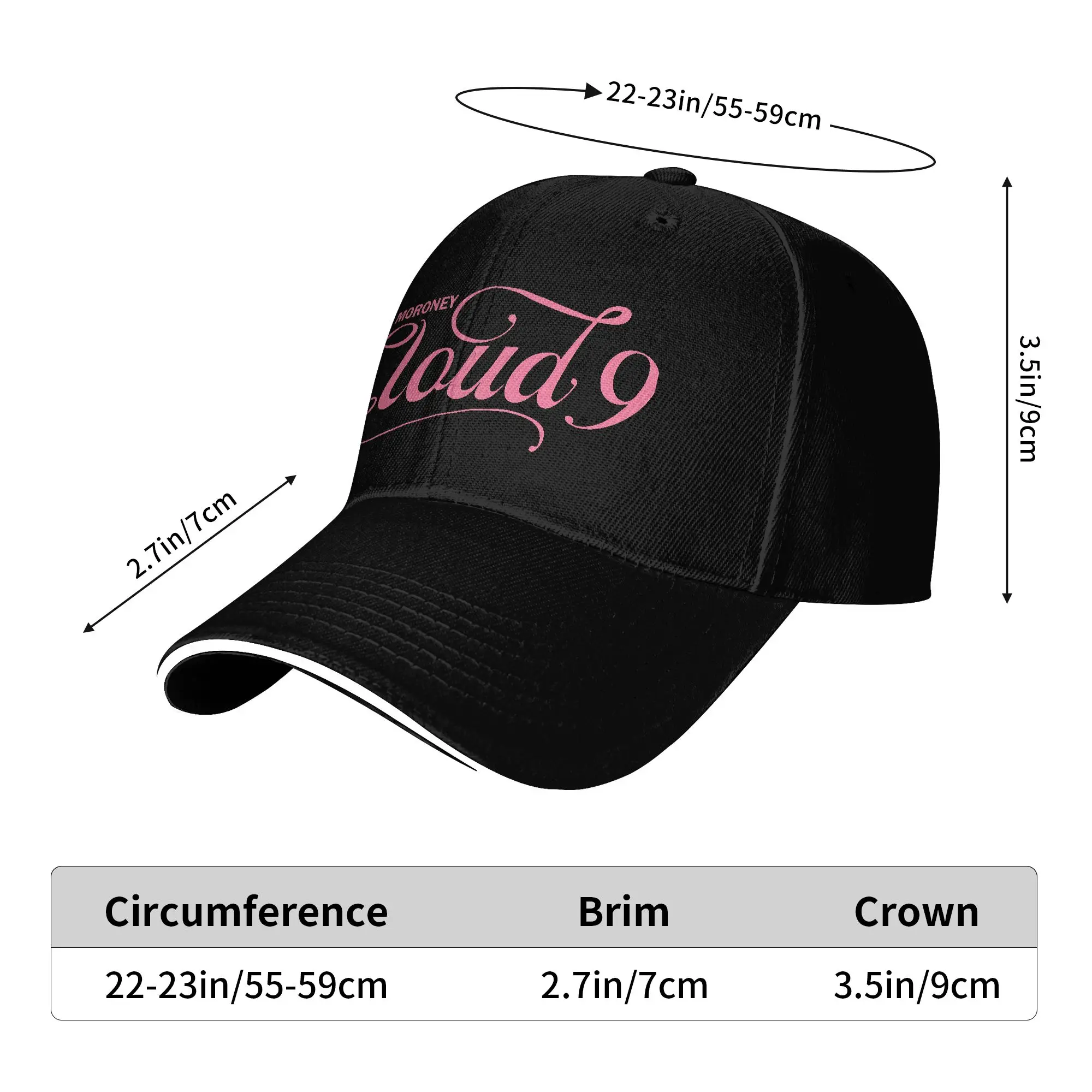 Megan Moroney Cloud 9 Pink Logo Baseball Cap Casual Hip Hop Hats Spring Men Adult Running Hippie Baseball Caps
