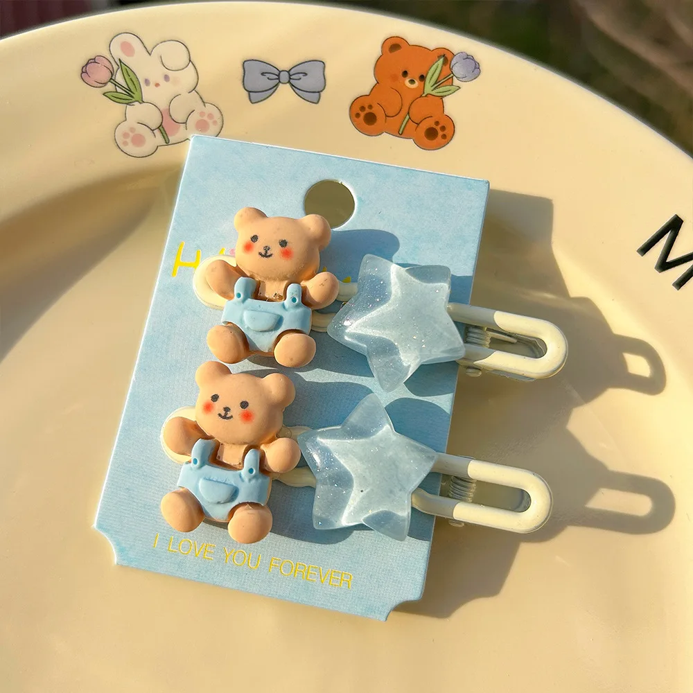 Sweet Cloud Butterfly Bow Hair Clips for Women Girls, Cute Heart Shaped Bear Hair Pins, Cute Girly Hair Accessories