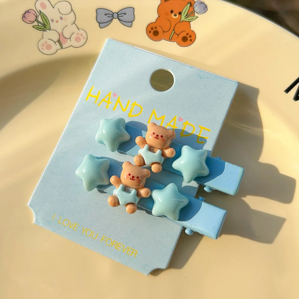 Sweet Cloud Butterfly Bow Hair Clips for Women Girls, Cute Heart Shaped Bear Hair Pins, Cute Girly Hair Accessories