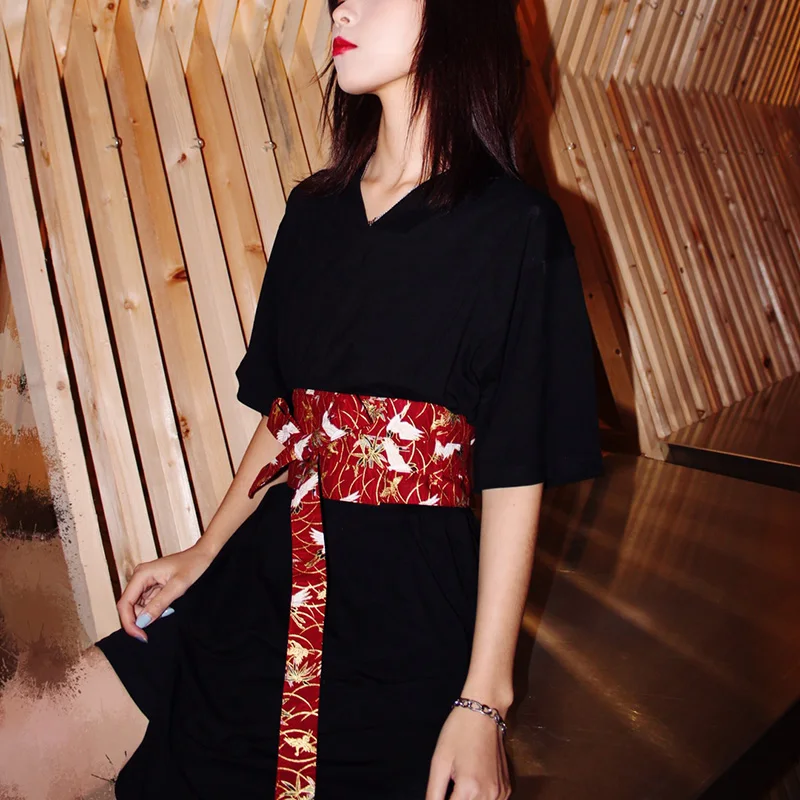 Traditional Chinese Girdle Hanfu Belt Retro Japanese Style Corset Waist Obi Dress Waistband Sash Straps Kimono Belt Accessories