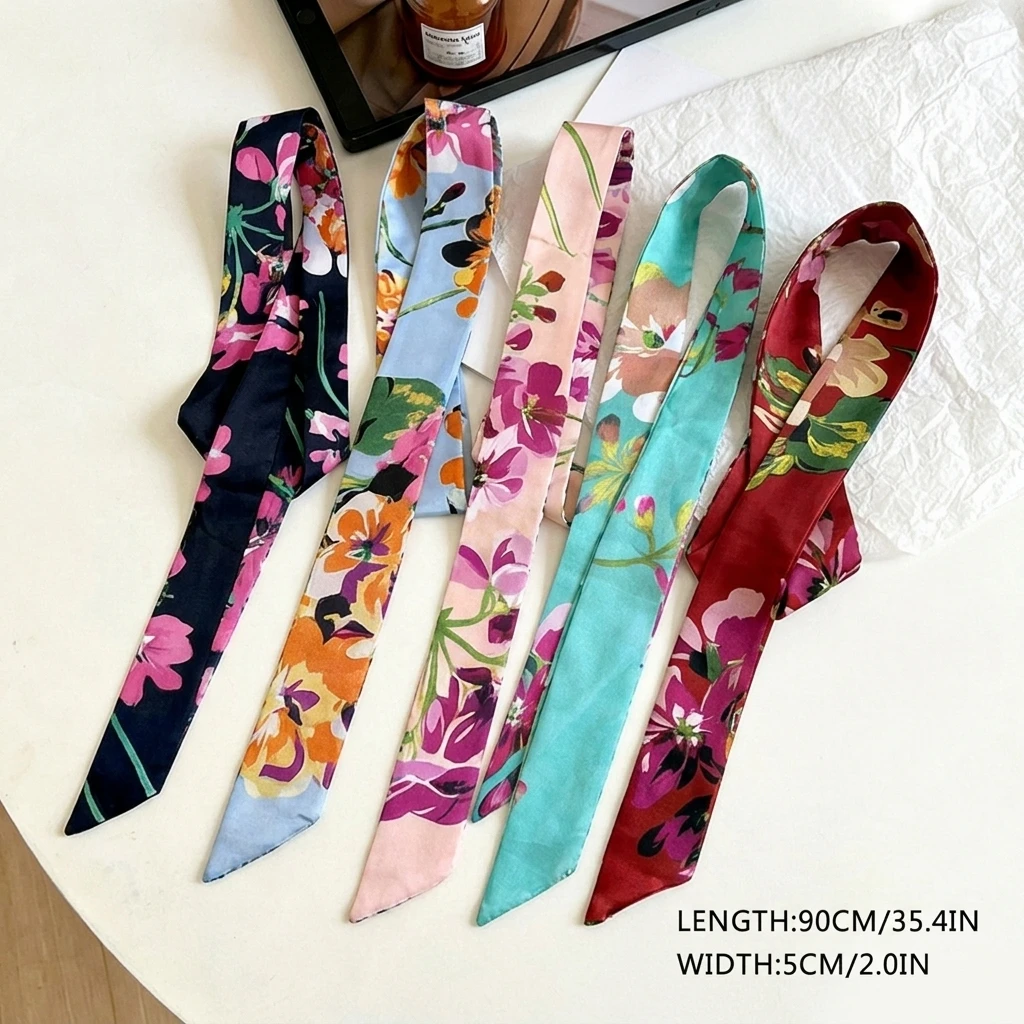 5 Piece Set Headband Ribbon Belt Scarf Wrap Ribbon Gift Wrapping Bow Multi Functional Favor Ribbon Multiple Color Options