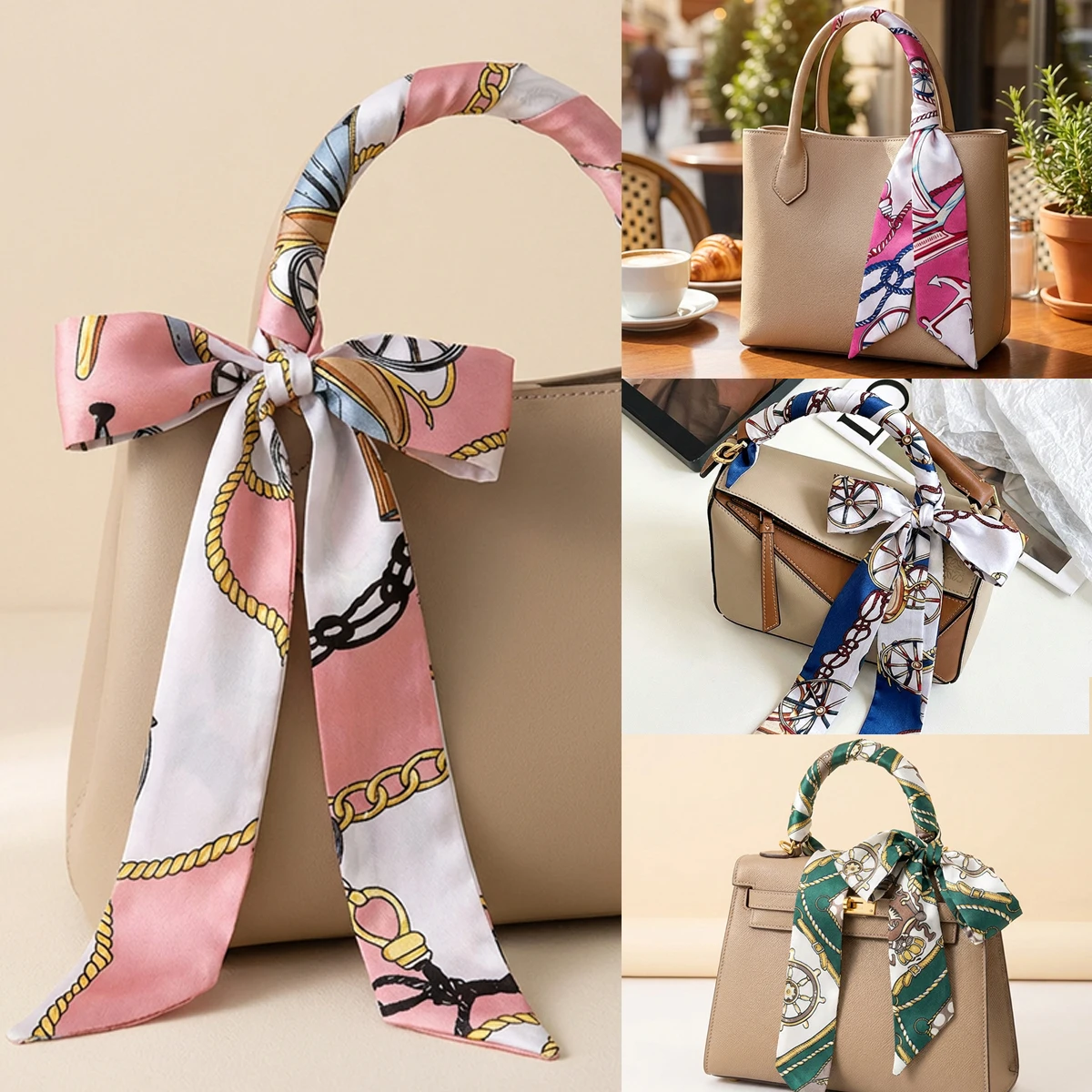 5 Piece Set Headband Ribbon Belt Scarf Wrap Ribbon Gift Wrapping Bow Multi Functional Favor Ribbon Multiple Color Options