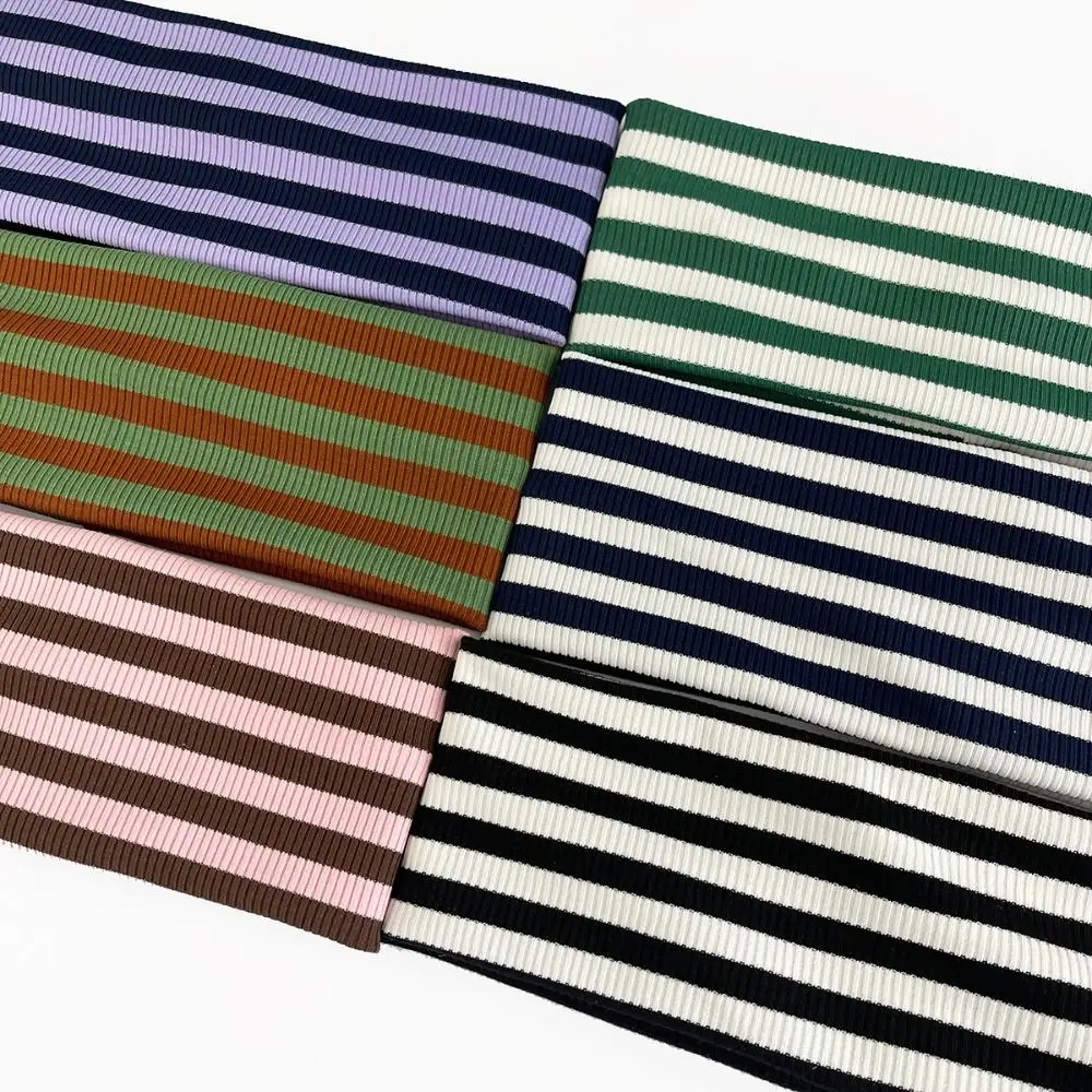 Fashion Striped Elastic Hair Band Sweat-absorbing Soft Wide Hairband Hair Accessories Non-slip Sports Headband
